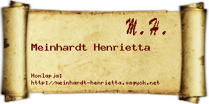 Meinhardt Henrietta névjegykártya