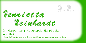 henrietta meinhardt business card